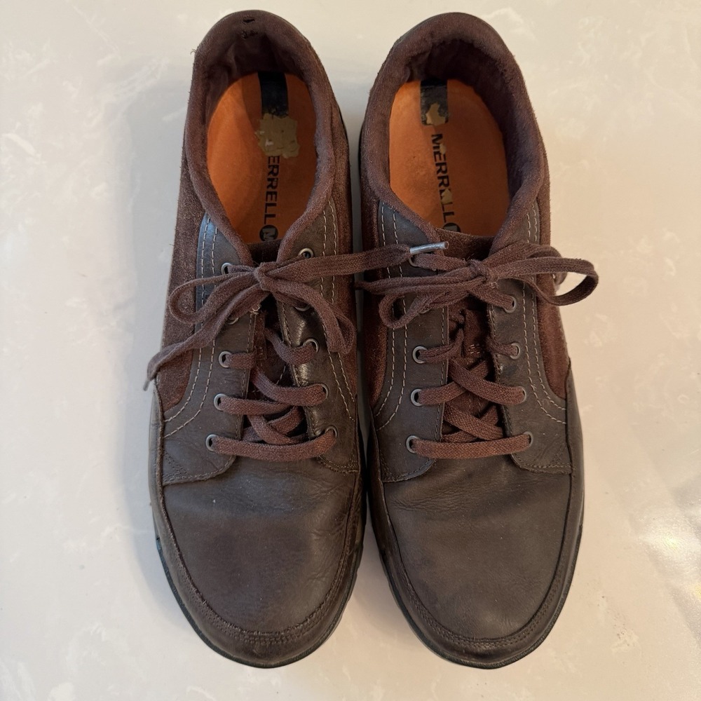 Merrell Espresso Brown Suede Leather Traveler Sphere Shoes Men's Size 13 J42355